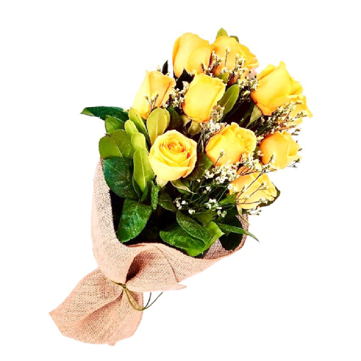 Bouquet de 10 rosas amarillas 5664