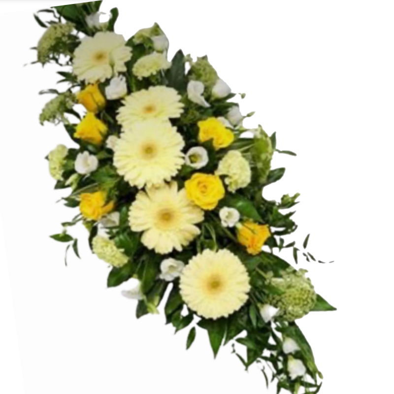 Ramo Fúnebre con Gérberas y Rosas 5615.