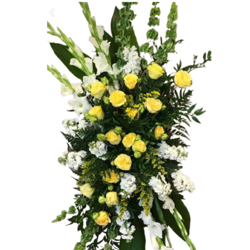 Ramo Fúnebre con Rosas, Lirios y Gladiolos 5618