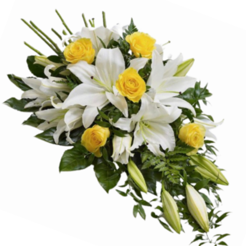 Ramo Fúnebre Lirios y Rosas 5623