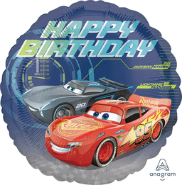 Globo Cars Happy Birthday 17" 026635353663