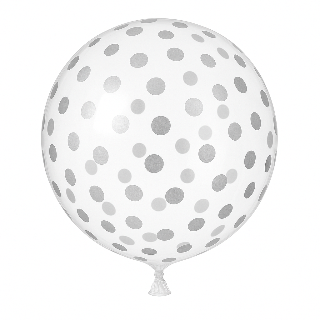 Globo Burbuja Confeti Silver #18