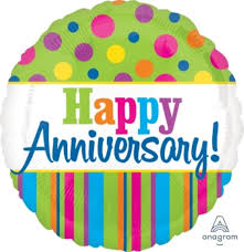 Globo Metalico Happy Anniversary #17